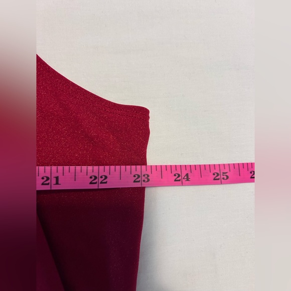 Laura Ashley red shimmering sleeveless mock-neck top zipper back size 2x - Picture 7 of 7